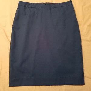 Jcrew Peacock Blue all season wool pencil skirt